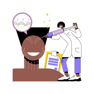 Yüz kaldırma soyut konsept vektör çizimi.