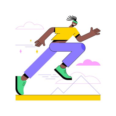 Soyut konsept vektör çizimi çalıştırılıyor.