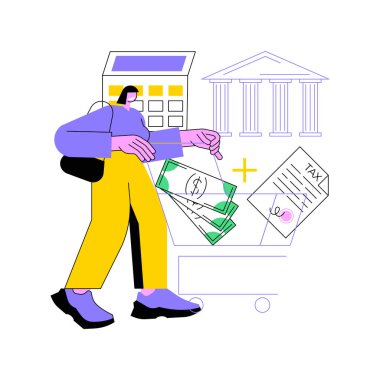 Katma Değer Vergi Sistemi soyut konsept vektör çizimi.