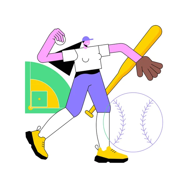 ภาพเวกเตอร์แนวคิดนามธรรมของเบสบอล . — ภาพเวกเตอร์สต็อก