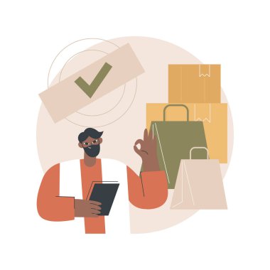 Yetkili satıcı soyut konsept vektör çizimi.