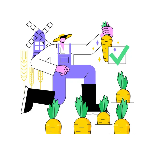 Natural farming abstract concept vector illustration. — Stock Vector