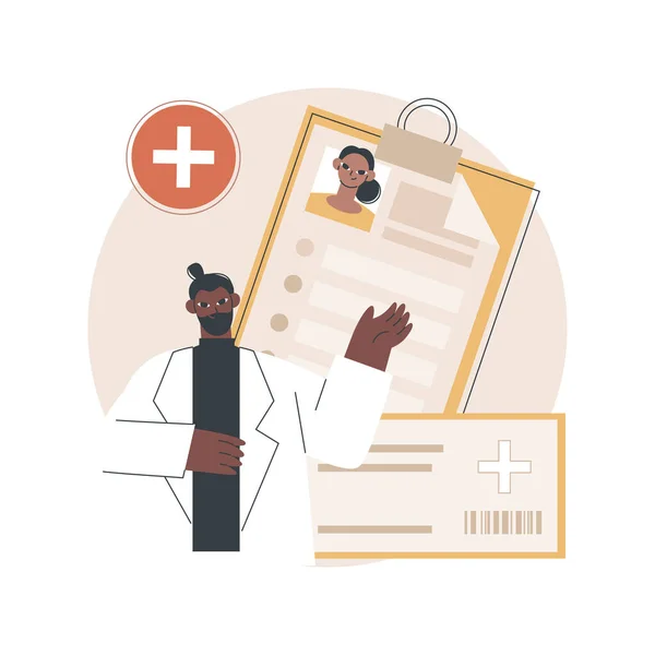 Illustration vectorielle abstraite de concept de carte à puce soins de santé. — Image vectorielle