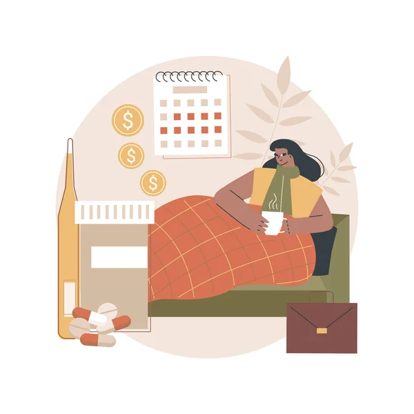 Sick leave abstract concepts vector illustration. — 스톡 벡터