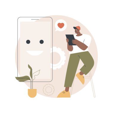 Kişileştirme soyut konsept vektör çizimi.