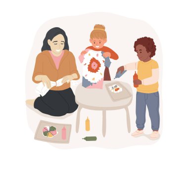 Boyayla izole edilmiş çizgi film vektör çizimleri.