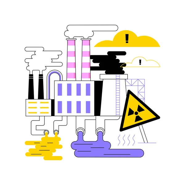 Pollution industrielle concept abstrait illustration vectorielle. — Image vectorielle