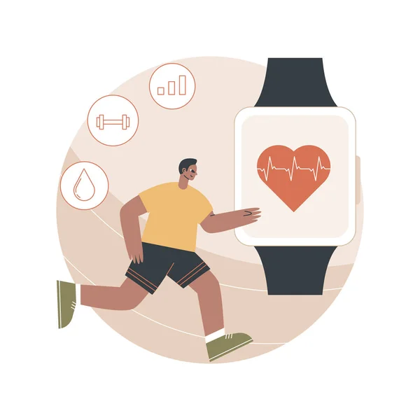 Sport et fitness tracker concept abstrait illustration vectorielle. — Image vectorielle