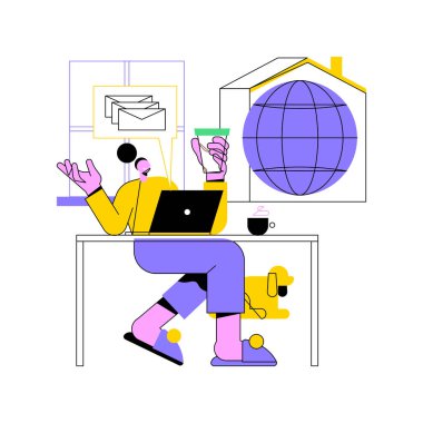 Kişisel izolasyon soyut konsept vektör çizimi.