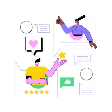 Geri bildirim soyut konsept vektör çizimi.