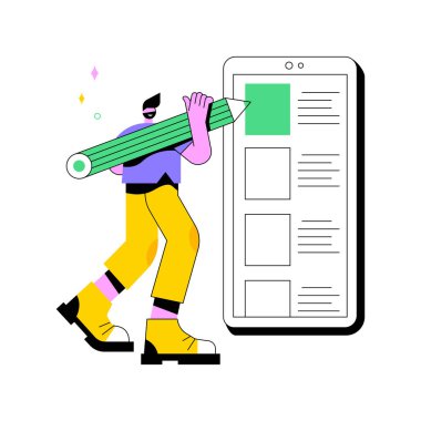 Çevrimiçi anket soyut konsept vektör çizimi.