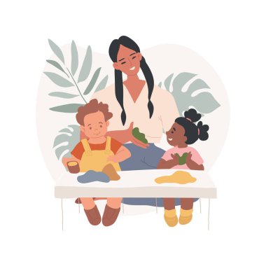 Dokunaklı dokular izole edilmiş çizgi film vektör çizimleri.