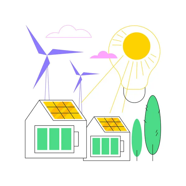 Illustrazione astratta del concetto di energia alternativa. — Vettoriale Stock