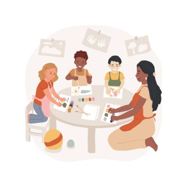 İzole edilmiş çizgi film vektör çizimleri.