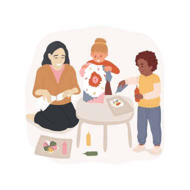 Boyayla izole edilmiş çizgi film vektör çizimleri.