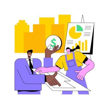 Gayrimenkul geliştirme soyut konsept vektör çizimi.