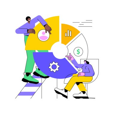 Dengeli puan kartı soyut konsept vektör çizimi.