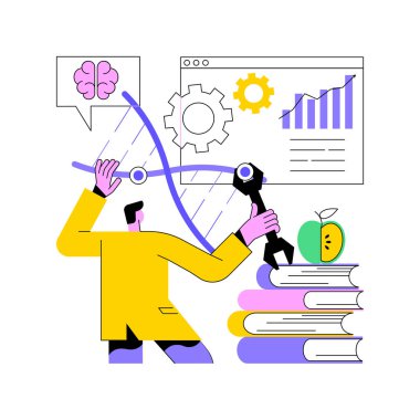 Genetik mühendisliği soyut konsept vektör çizimi.