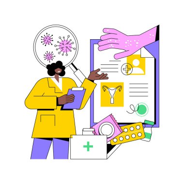 İnsan papillomavirus HPV soyut konsept vektör çizimi.