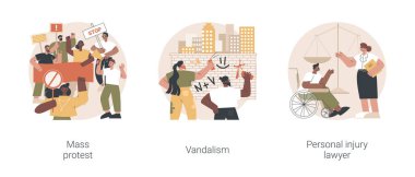 Ayaklanmalar soyut konsept vektör çizimlerine hakaret ediyor.