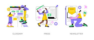 Şirket en son haberler soyut konsept vektör çizimleri.