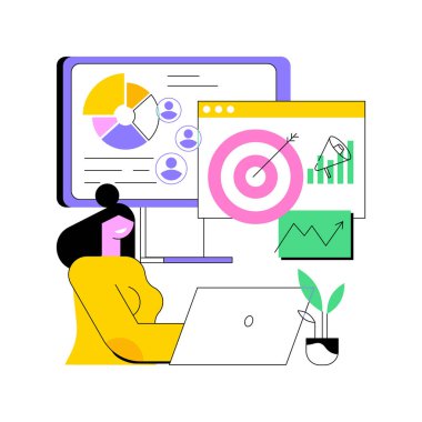 Hedef izleyici soyut konsept vektör çizimi.