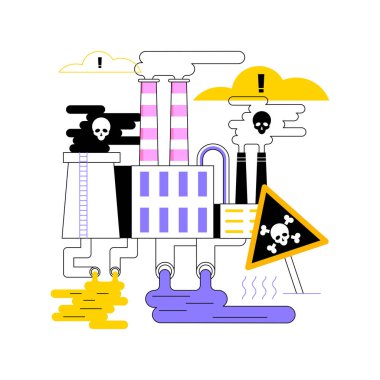 Kimyasal kirlilik soyut konsept vektör çizimi.