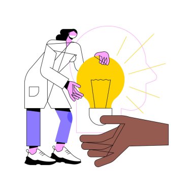 Psikolojik güvenlik soyut konsept vektör çizimi.