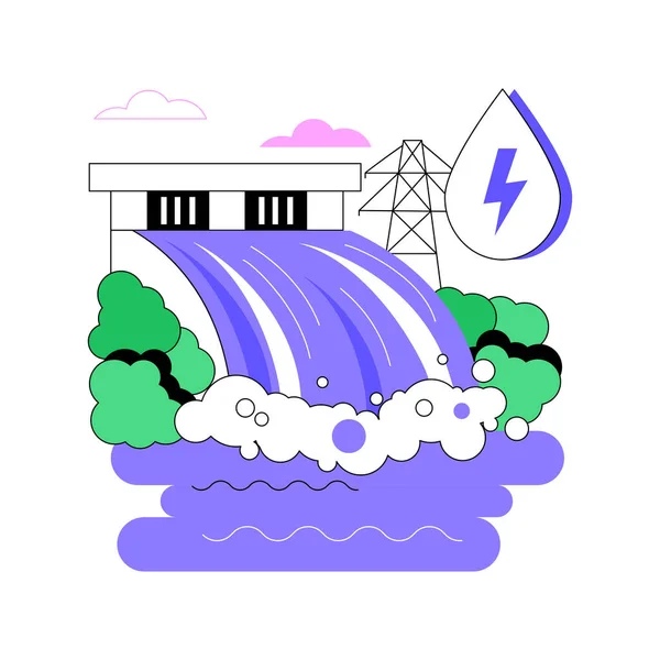 Ilustracja wektora koncepcji hydroenergii abstrakcyjnej. — Wektor stockowy