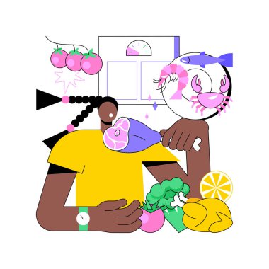 Paleo diyeti soyut konsept vektör çizimi.