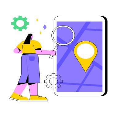 Yumuşak soyut konsept vektör illüstrasyonunu mobil izleme.