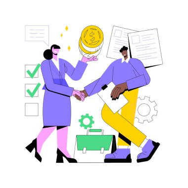 Soyut konsept vektör illüstrasyonu borç verme.