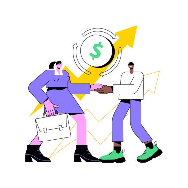 İş-iş arası satış soyut konsept vektör çizimi.