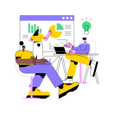 Atölye soyut konsept vektör çizimi.