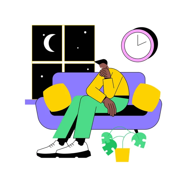 Απώλεια ύπνου αφηρημένη έννοια διανυσματική απεικόνιση. — Διανυσματικό Αρχείο