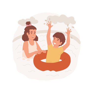 Swim ring isolated cartoon vector illustrations.