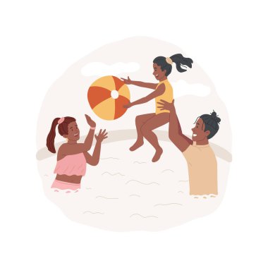 Playing ball isolated cartoon vector illustrations.