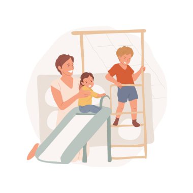 Jungle gym isolated cartoon vector illustrations.