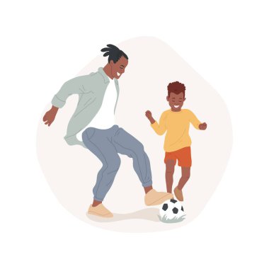 Football isolated cartoon vector illustrations.