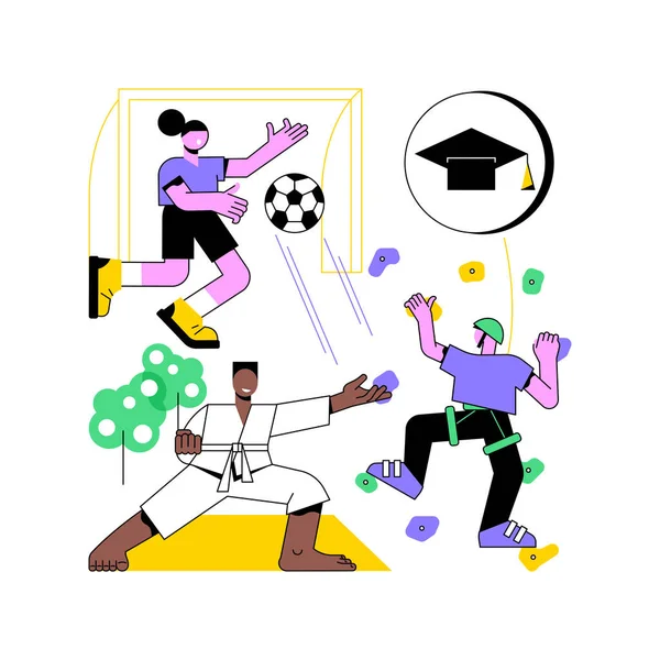 Σχολή αθλητική ομάδα αφηρημένη έννοια διάνυσμα εικονογράφηση. — Διανυσματικό Αρχείο