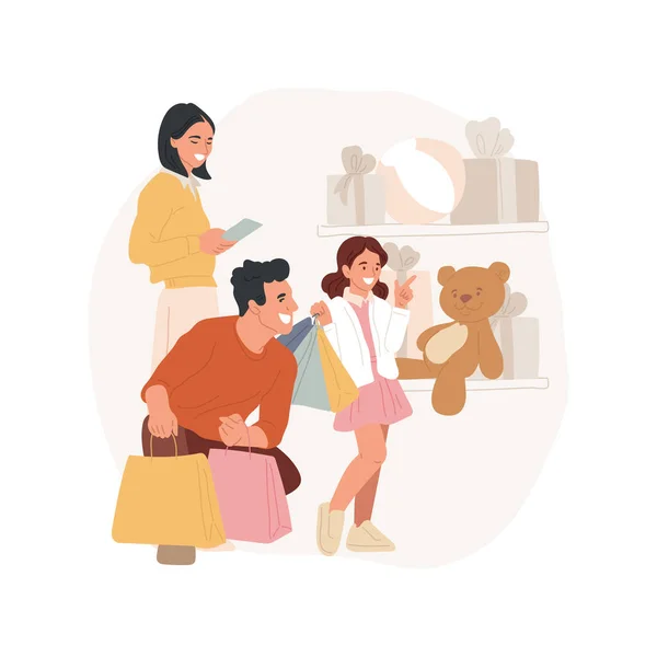 Shopping wish list isolated cartoon vector illustrations. — Vetor de Stock