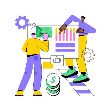 Analitik ve veri bilimi soyut konsept vektör çizimi.