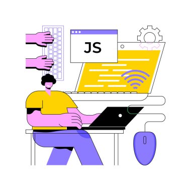 JavaScript soyut konsept vektör çizimi.