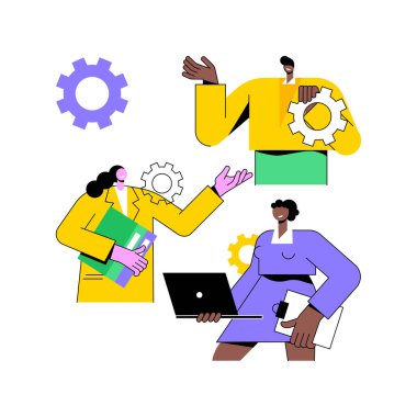 Adanmış takım soyut konsept vektör çizimi.