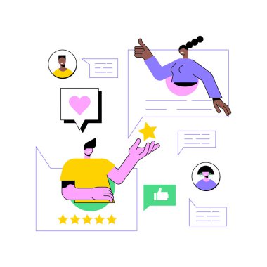 Geri bildirim soyut konsept vektör çizimi.