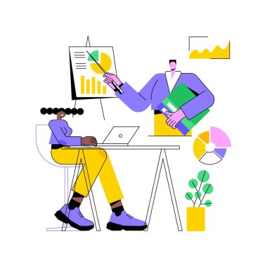 İş istatistikleri soyut konsept vektör çizimi.