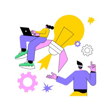 Yenilikçi çözüm soyut konsept vektör çizimi.