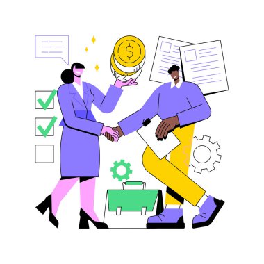 Soyut konsept vektör illüstrasyonu borç verme.