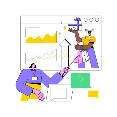 Tüketici davranışı soyut konsept vektör çizimi.