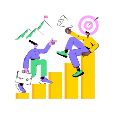 İş koçluğu soyut konsept vektör çizimi.